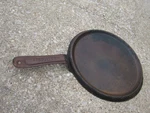 Rare Vintage National Skillet Rustic Rusty Metal Tin Frying Cooking Camp Pan. Fixed Price $66.00.