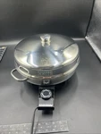 Vtg Farberware 12" Electric Stainless Steel Skillet 344A With Power Cord *tested. Fixed Price $54.00.