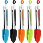 Mudder 7 Inch Mini Serving Kitchen Tongs With Silicone Tips, Stainless Steel .... Fixed Price $20.53.