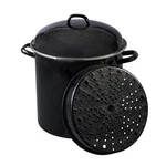 Granite Ware 15 Qt Heavy Gauge Seafood, Tamale, Steamer Pot With Lid And Triv.... Fixed Price $141.87.