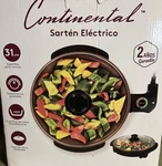 Continental Electric Non-stick Skillet 12 Inch With Glass Lid New Open Box. Fixed Price $30.00.