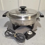 Lifetime Webalco Stainless Steel Liquid Core Electric Skillet 17884 W/lid Usa. Fixed Price $49.99.