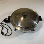 Vtg Saladmaster 7252 Stainless Electric Skillet Liquid Core Vapo Lid Probe Usa. Fixed Price $149.97.