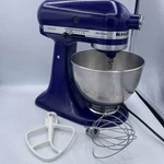Vtg Kitchenaid KSM90 Ultra Power Stand Mixer Cobalt Blue Bowl 2 Attachment Works. Fixed Price $199.00.