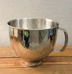 Kitchenaid Qt Rare Quilted Stainless Steel Bowl W/ Handle KSM5SSBQB Tilt-head. Fixed Price $70.26.