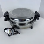 American Royalty Large Dome Liquid Core 12" Electric Skillet Frying Pan- Tested. Fixed Price $29.99.