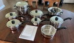 Saladmaster 18-8 Tri-clad Stainless Steel Cookware Set + Electric Skillet. Fixed Price $1075.00.