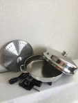 Vintage 12" Farberware Electric Skillet Fry Pan Stainless Steel W/lid Model 344A. Fixed Price $79.00.