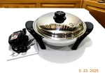Saladmaster 316TI Titanium 10" Electric Skillet Liquid Core Stainless SA010OCU. Fixed Price $399.95.