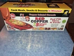 Copper Red 5 Minute Chef Electric Cooker Ceramic Nonstick Omelet Snack Maker. Fixed Price $24.99.