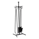 Fireplace Set With Stand, Brush, Shovel Scoop, Poker, Tongs, Steel, 8.25"L X .... Fixed Price $25.94.