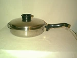 Nice Vintage Chefs Ware 10" Skillet With Domed Lid 18-8 Stainless Steel 3 Ply. Fixed Price $65.00.
