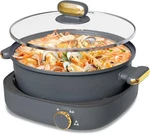 Electric Shabu Cooker, 4 Liter Non-stick, Dual Power, With Glass Lid. Fixed Price $66.99.