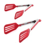 Cooking Tongs 9 Inches And 12 Stainless Steel Kitchen Silicone Serving. Fixed Price $15.80.