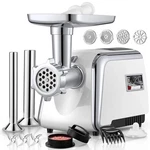 Heavy-duty Meat Grinder 3000W, 4LB/MIN, 5-IN-1: Sausage, Kubbe. Fixed Price $116.99.