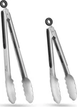 Hotec Stainless Steel Kitchen Tongs Set Of 2-9" And 12" Locking Metal Food. Fixed Price $15.53.