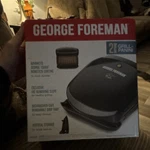 George Foreman GR136B Grill & Panini Press, Non-stick, Fat Removing. Fixed Price $27.00.