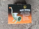 New Game Winner #22 Manual Meat Grinder Featuring Tinned Finish & Hand-crank. Fixed Price $45.63.