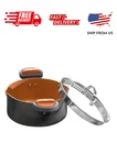Gotham Steel 5 Qt Nonstick Pasta Pot With Strainer Lid & Twist And Loc. Fixed Price $28.49.
