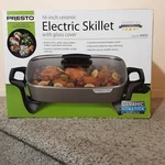 Presto National Ind 06856 16" Grey Ceramic Electric Skillet. Fixed Price $55.99.