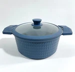 Imperial Ceramic Nonstick 5 Quart Dutch Oven Stock Pot W/ Glass Lid Diamond Cut. Fixed Price $72.09.