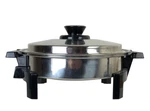 West Bend 11.5" Liquid Core Electric Skillet Stainless 27884 With Cord Clean!. Fixed Price $39.99.