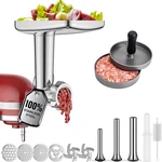 Stainless Steel Meat For Kitchenaid Mixer, Grinders, Sausage Stuffe. Fixed Price $151.99.