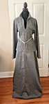 2PC Shein Gray Long Sleeve Neck Collared Knit Top With Maxi Skirt & Elite Belt. Fixed Price $20.00.
