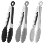 Hinmay Small Silicone 7-INCH Mini Serving Tongs, Set Of 3 (black Gray W.... Fixed Price $19.51.