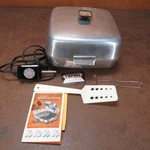 Vintage Dominion Silver Electric Skillet Roast'n Fryer Cooker Tested/working. Fixed Price $30.00.