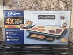 Oster Duraceramic Electric Griddle White Warming Tray CKSTGR18W-IECO. Fixed Price $20.00.
