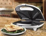 Brentwood TS-240W Non-stick Compact Dual Sandwich Maker 750W White New. Fixed Price $19.99.
