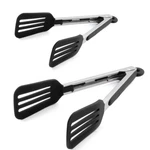 Cooking Tongs 9 Inches And 12 Stainless Steel Kitchen Silicone Serving.... Fixed Price $16.97.