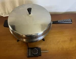 Vtg Farberware Electric Fry Pan Skillet W/dome Lid 310-B Stainless Steel Usa. Fixed Price $43.00.