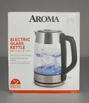 Aroma Housewares 7-CUP Digital Glass Electric Kettle With Cordless Pouring. Fixed Price $44.97.