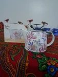 "pinky Up Harper Ceramic Teapot With Infuser - Floral Design, 2017.". Fixed Price $14.39.