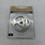 #22 Meat Grinder Stainless Steel Sausage Stuffing Disc Plate - New Package. Fixed Price $15.30.