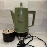 Vintage Atomic Regal Poly Perk Avocado Coffee Pot 4-8 Cup -working. Fixed Price $28.99.