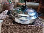 Vintage Westbend 13" Electric Skillet Liquid Core Stainless Steele. Fixed Price $44.00.