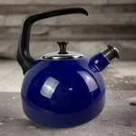 Oneida Tea Kettle Aegean Sea Blue Porcelain Steel Spain Loud Whistling Cobalt. Fixed Price $23.14.