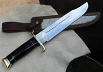 Ostra 18" D-2 Tool Steel High Polish Hunting Bowie Knife Buffalo Horn Handle. Fixed Price $119.99.