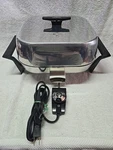 Vintage Sunbeam Fp-v Electric Skillet Frypan W/ Lid & Temperature Control. Fixed Price $24.99.