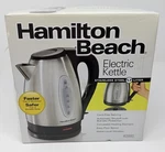 Hamilton Beach 40880 Stainless Steel Electric Kettle 1.7-LITER Silver Tea Coffee. Fixed Price $29.99.