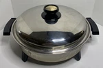 Kitchen Americraft Stainless Liquid Core Electric 11" Skillet Usa E23049. Fixed Price $71.99.