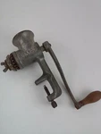 Montgomery Ward's Cast Iron Meat Grinder Wood Handle Vintage. Fixed Price $44.84.