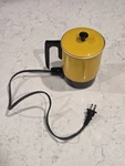 Vintage World Electric Tea Coffee Pot WNEP-4C Enameled Aluminium Cup Yellow. Fixed Price $30.00.