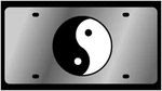 Ying Yang Stainless Steel License Plate (chrome). Fixed Price $45.95.