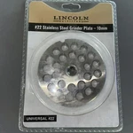 #22 Stainless Steel Grinder Plate 10MM Lincoln Outfitters Sku #31200055. Fixed Price $11.99.