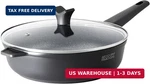 The Rock Soho 4 Qt Nonstick Deep Frying Pan Skillet With Glass Lid, 11 Inch Larg. Fixed Price $50.73.