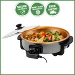 11.5 Inch Electric Skillet Frying Pan Nonstick Easy Clean Adjustable Temperature. Fixed Price $40.84.